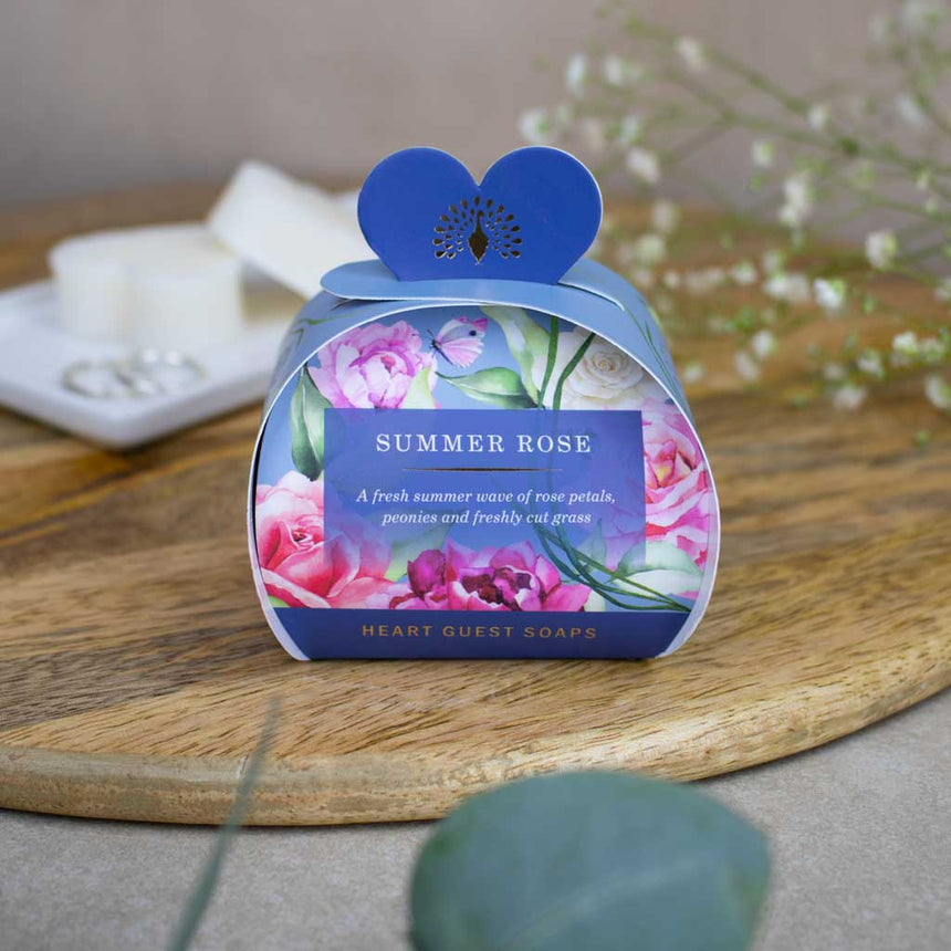 The English Soap Company Signature,Summer Rose Mini Heart Soaps