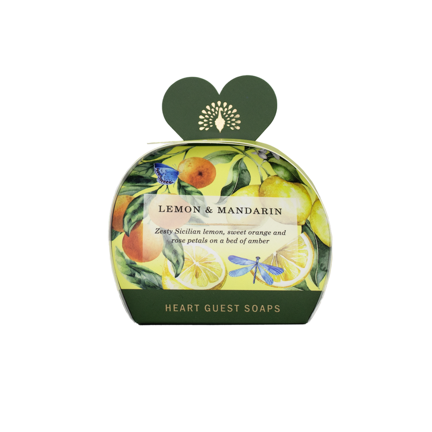 The English Soap Company Signature,Lemon & Mandarin Mini Heart Soaps