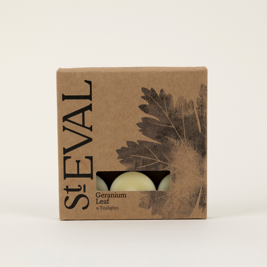 St Eval Geranium Leaf Scented Tealights, (Set Of 9)