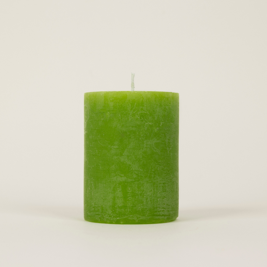 St Eval Geranium Leaf, Scented Coloured Pillar Candle