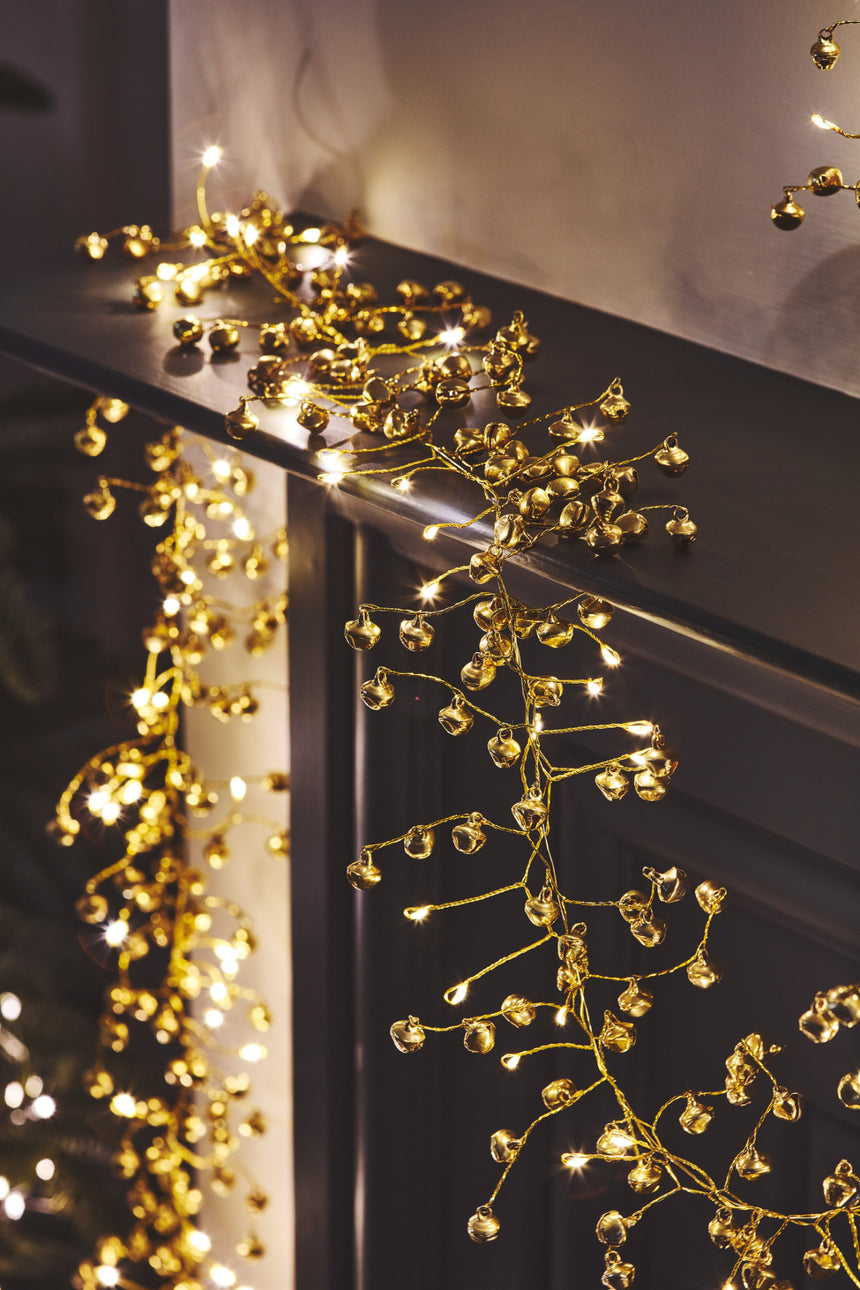 Golden Bells LED Fairy Lights ( Mains Powered )
