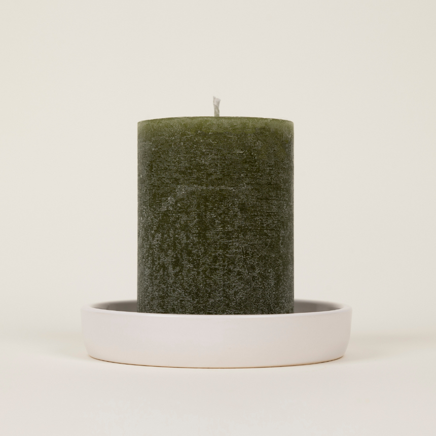 St Eval Granite & Moss, Scented Coloured Pillar Candle