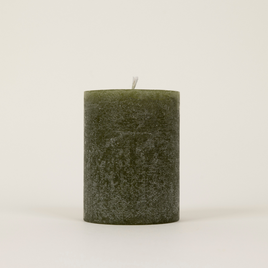 St Eval Granite & Moss, Scented Coloured Pillar Candle