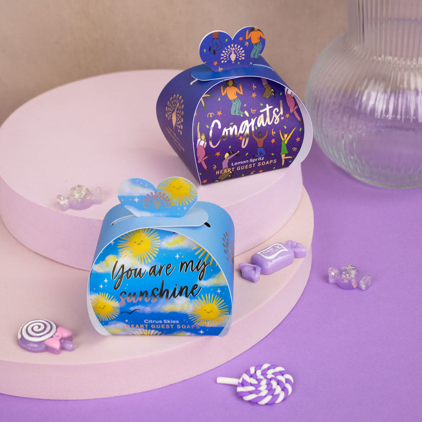 The English Soap Company Occasion, Mini Heart Soaps You Are My Sunshine