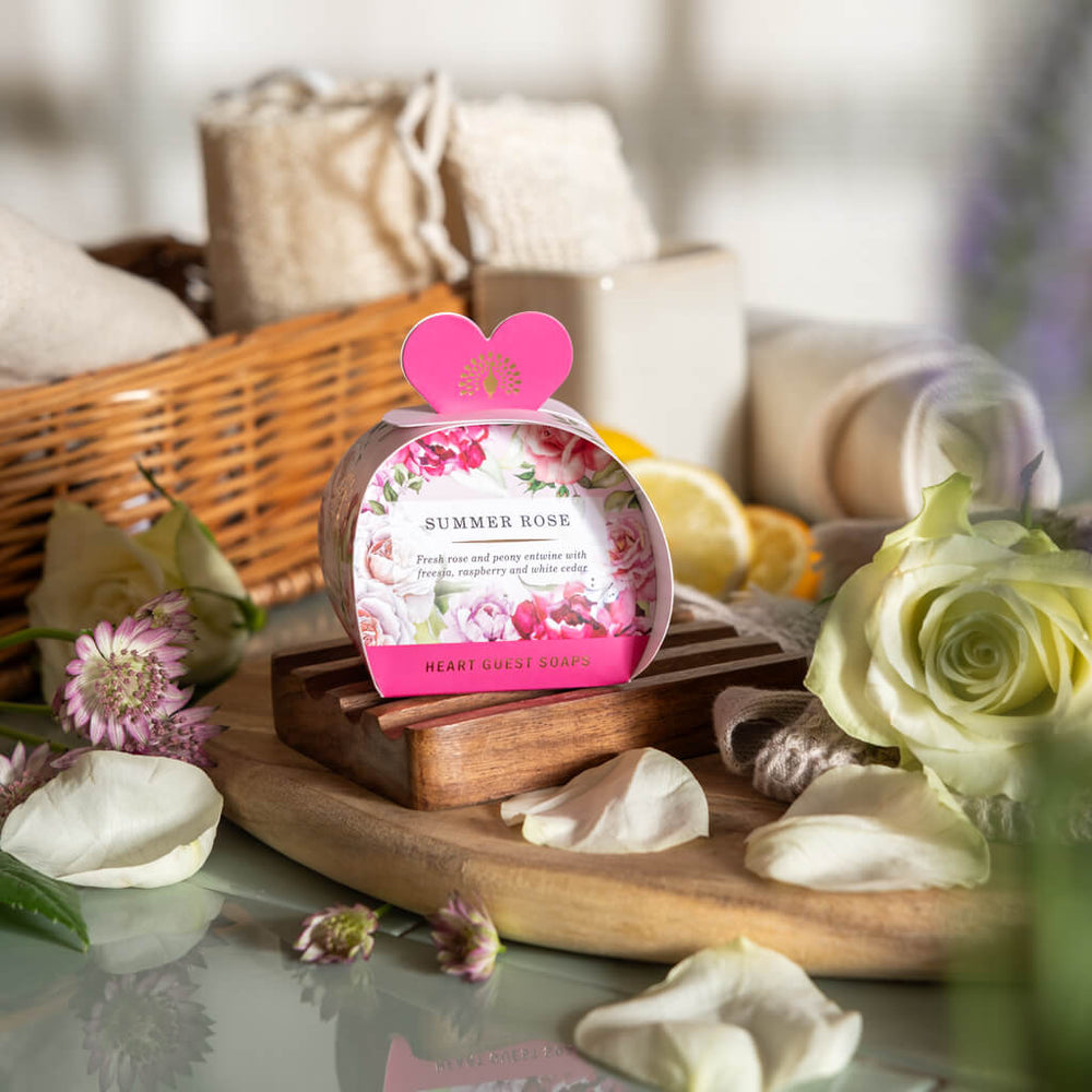 The English Soap Company Heritage , Summer Rose Mini Heart Soap