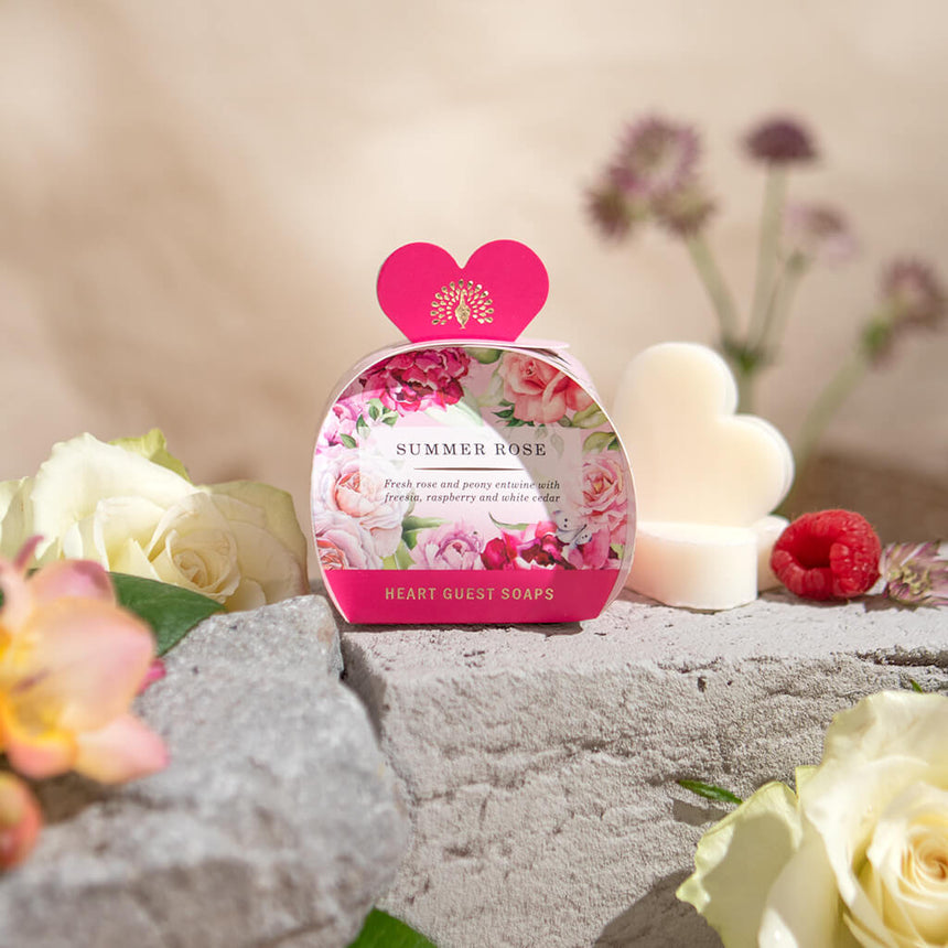 The English Soap Company Heritage , Summer Rose Mini Heart Soap