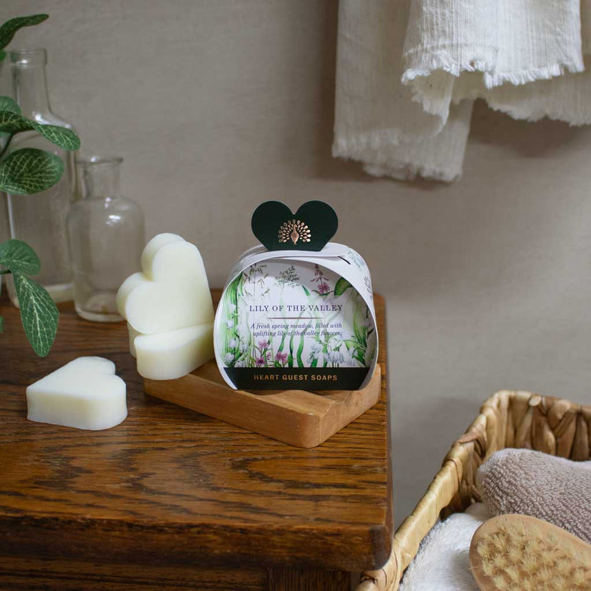 The English Soap Company Heritage Collection , Lily Of The Valley Mini Heart Soaps