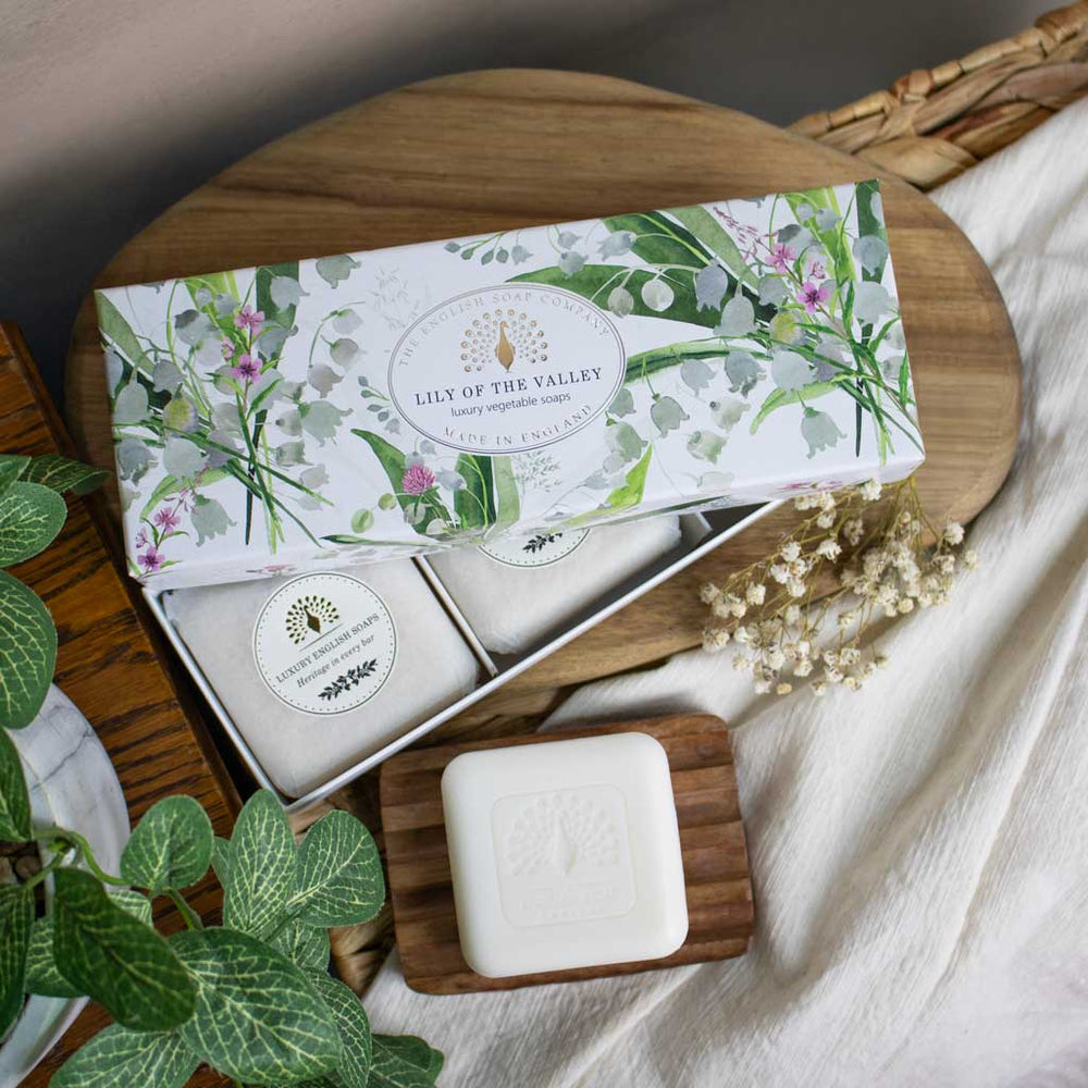 The English Soap Company Heritage Collection, Lily Of The Valley (Triple Soap Gift Box)