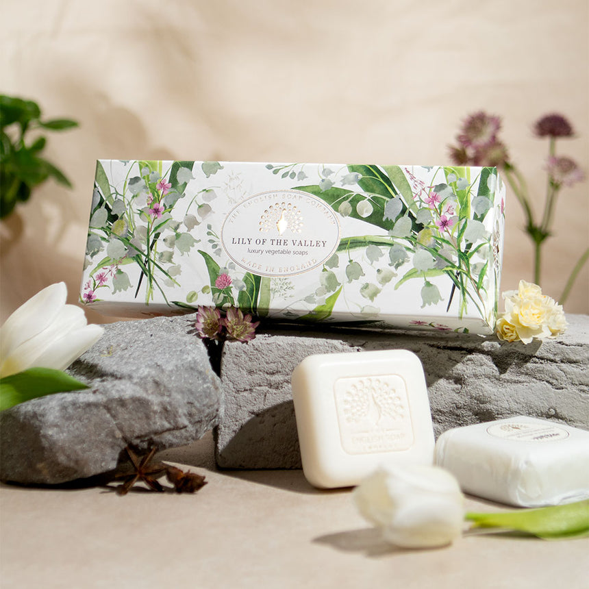 The English Soap Company Heritage Collection, Lily Of The Valley (Triple Soap Gift Box)