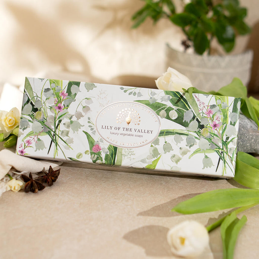 The English Soap Company Heritage Collection, Lily Of The Valley (Triple Soap Gift Box)