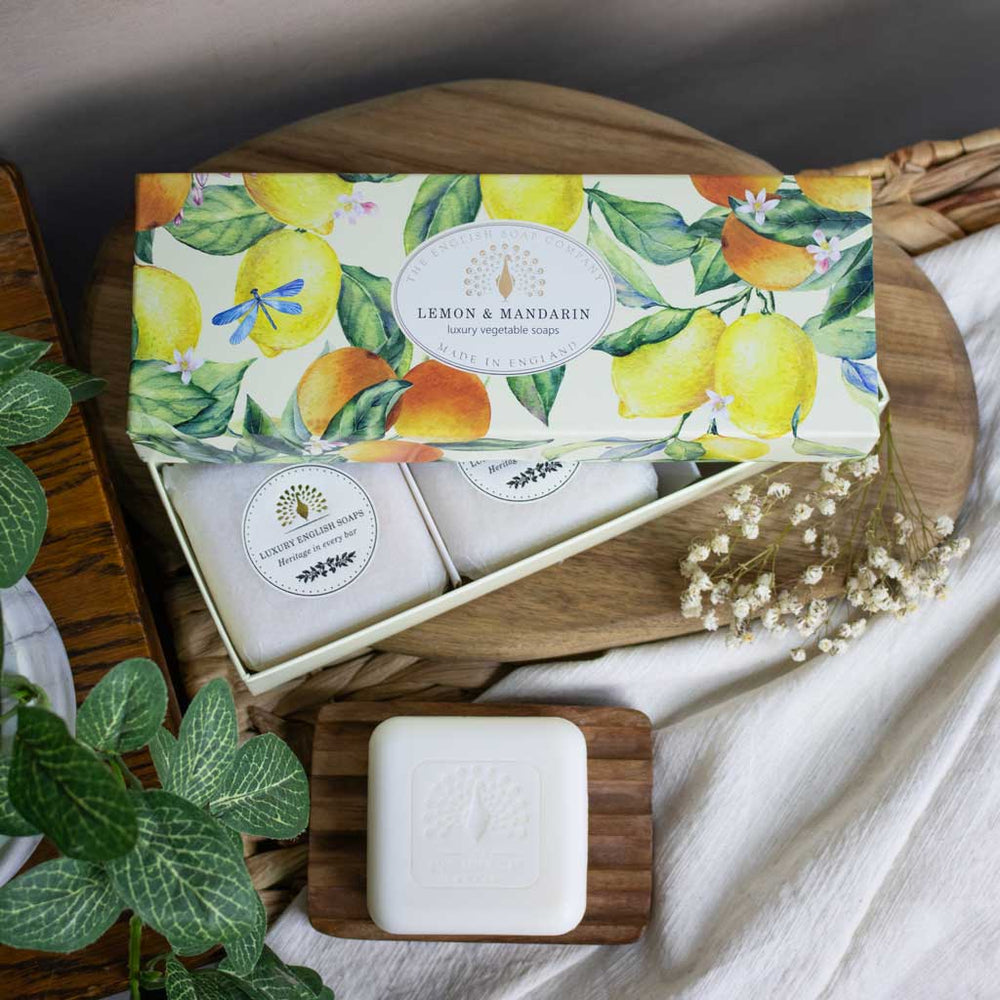 The English Soap Company Heritage Collection, Lemon & Mandarin ( Triple Soap Gift Box )