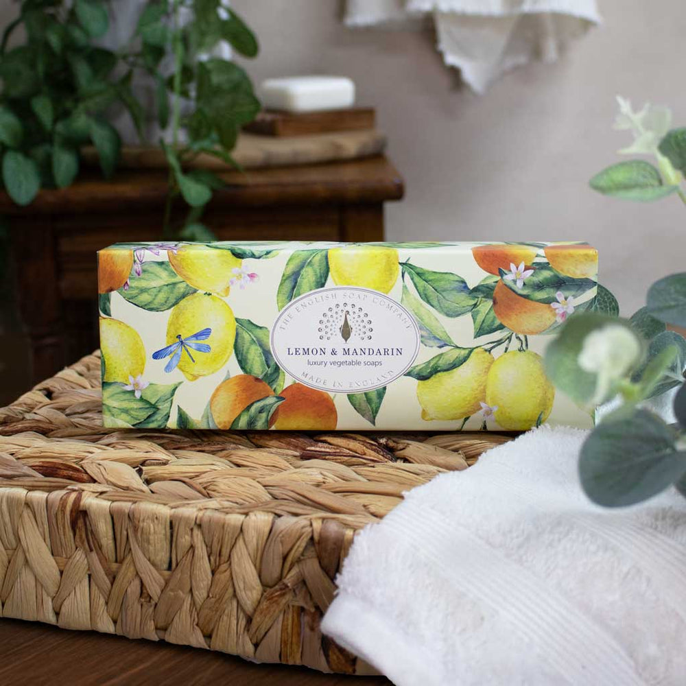 The English Soap Company Heritage Collection, Lemon & Mandarin ( Triple Soap Gift Box )