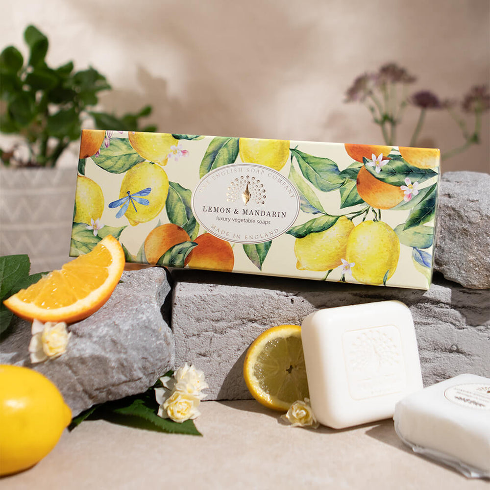 The English Soap Company Heritage Collection, Lemon & Mandarin ( Triple Soap Gift Box )