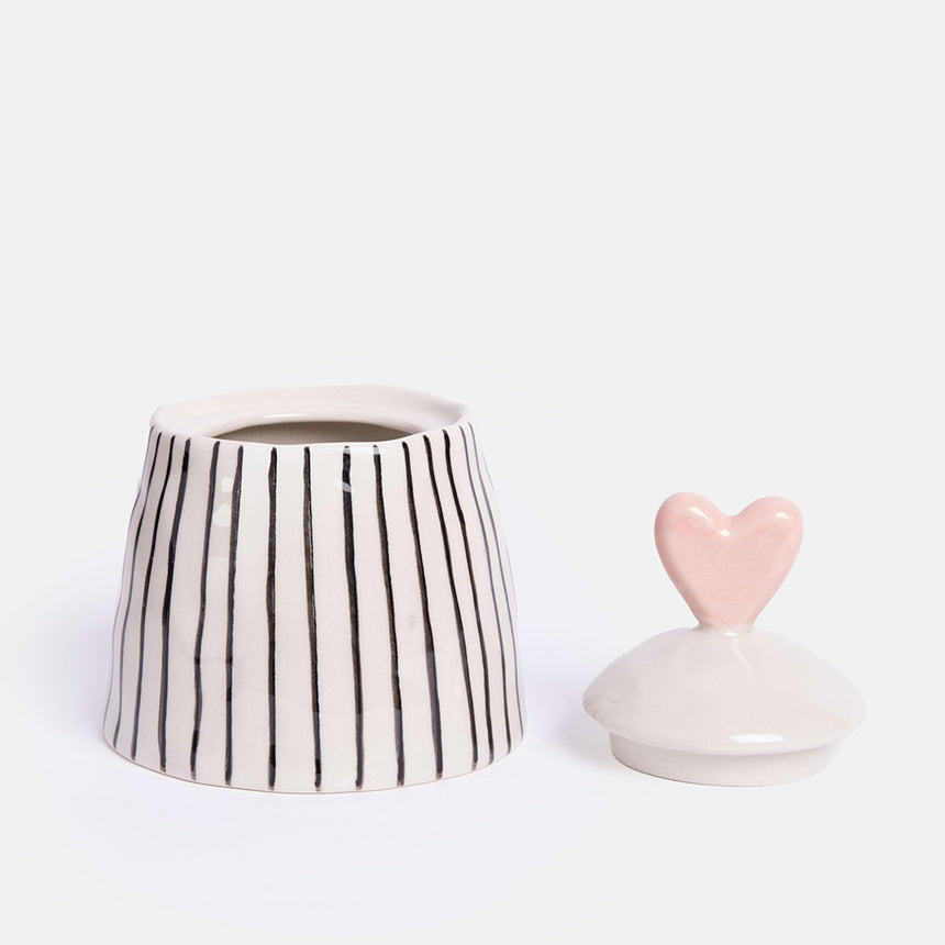 Caroline Gardner Mono Stripes, Sugar Bowl