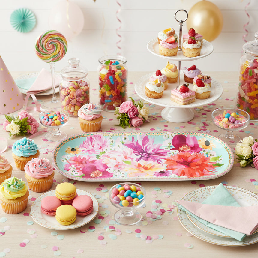 Maxwell & Williams Teas & C’S Dahlia Daze Serving Platter, Sky