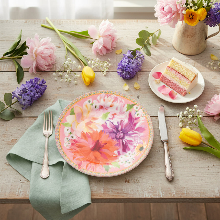 Maxwell & Williams Teas & C’S Dahlia Daze Coupe Side Plate, Pink