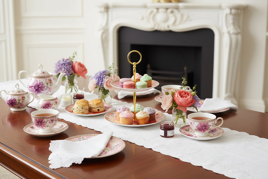 Maxwell & Williams Teas & C’S Dahlia Daze 2 Tiered Cake Stand, Pink