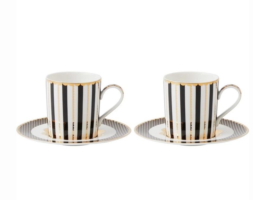 Maxwell & Williams Teas & C's Regency Espresso Cup & Saucer Set, Black