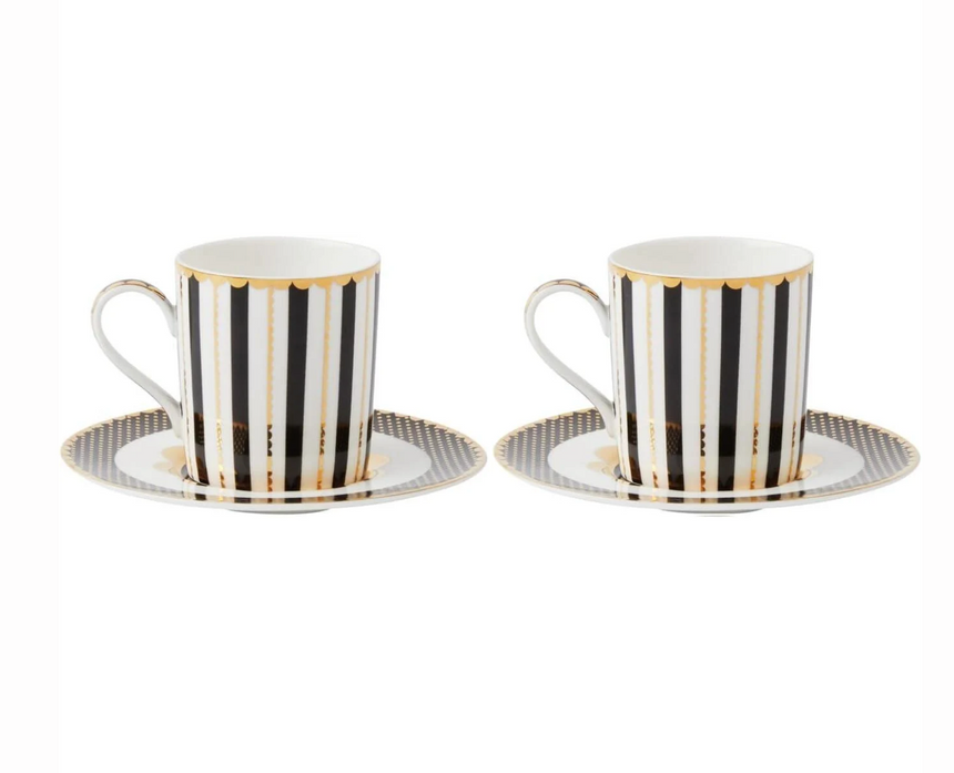 Maxwell & Williams Teas & C's Regency Espresso Cup & Saucer Set, Black
