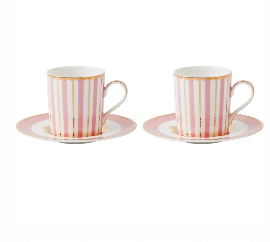 Maxwell & Williams Teas & C's Regency Espresso Cup & Saucer Set, Pink