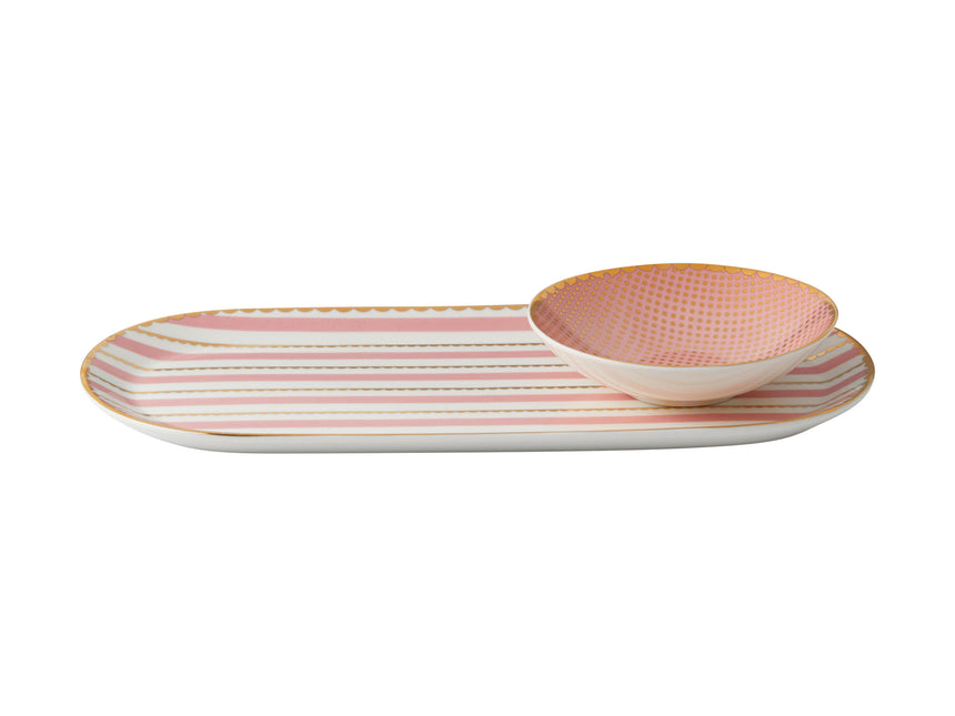 Maxwell & Williams Teas & C's Regency Platter & Dish Set, Pink