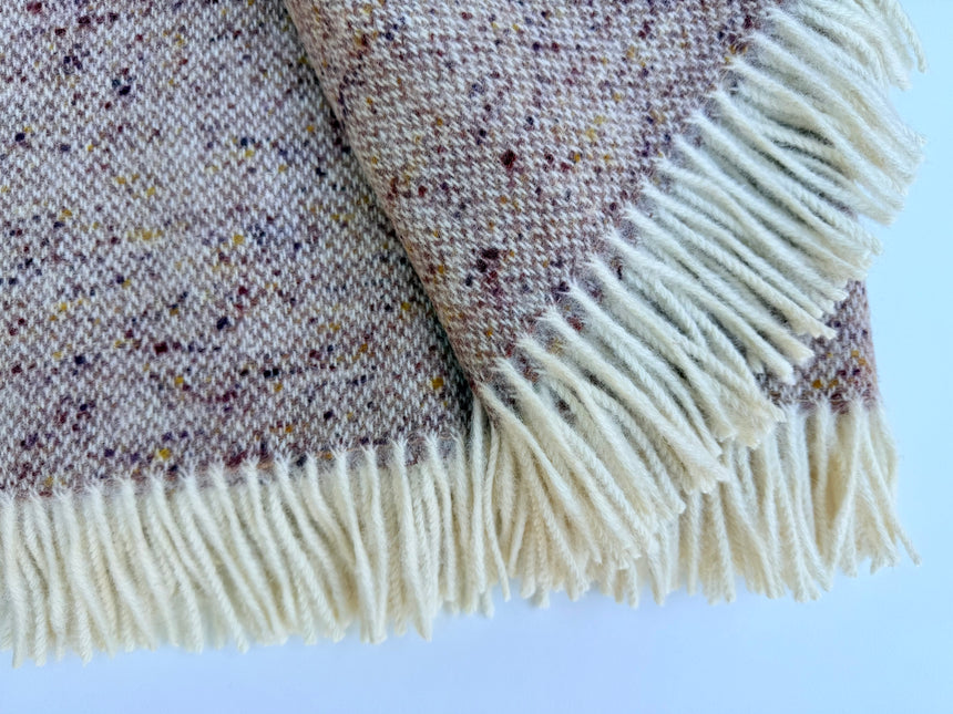 Bronte By Moon Donegal Pure New Wool Throw, Rose