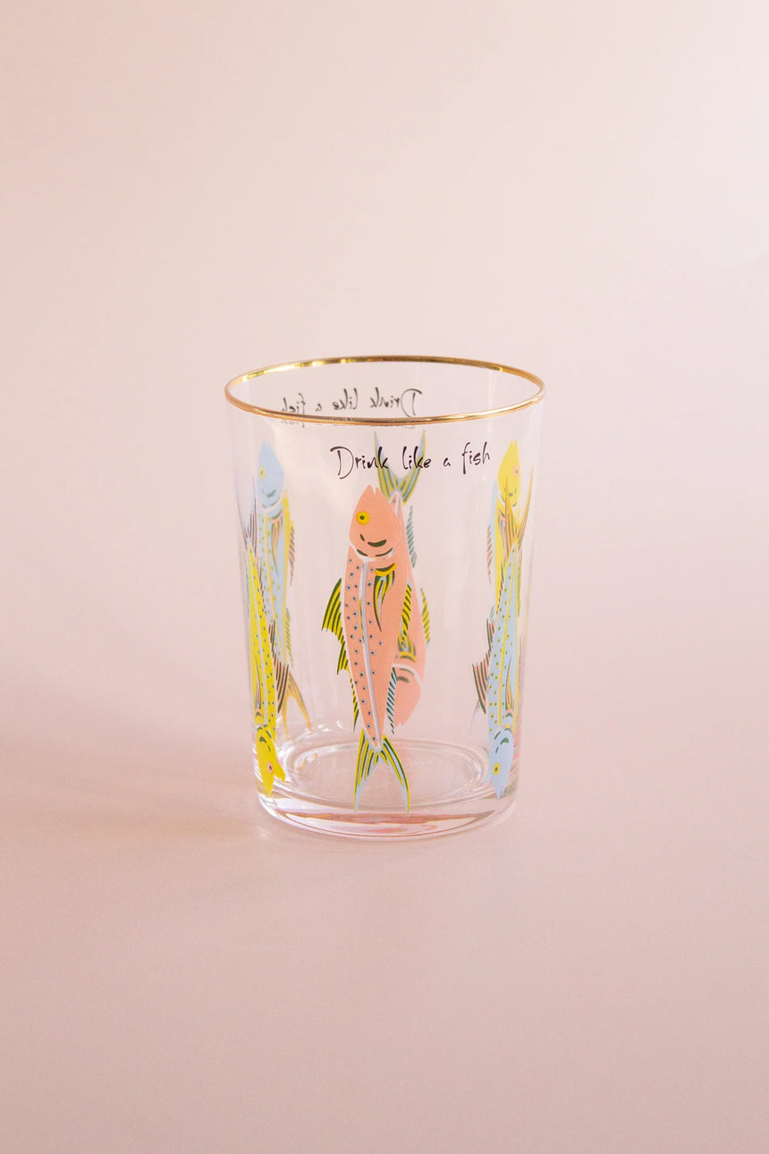 Yvonne Ellen Hi Ball Glass Fishes