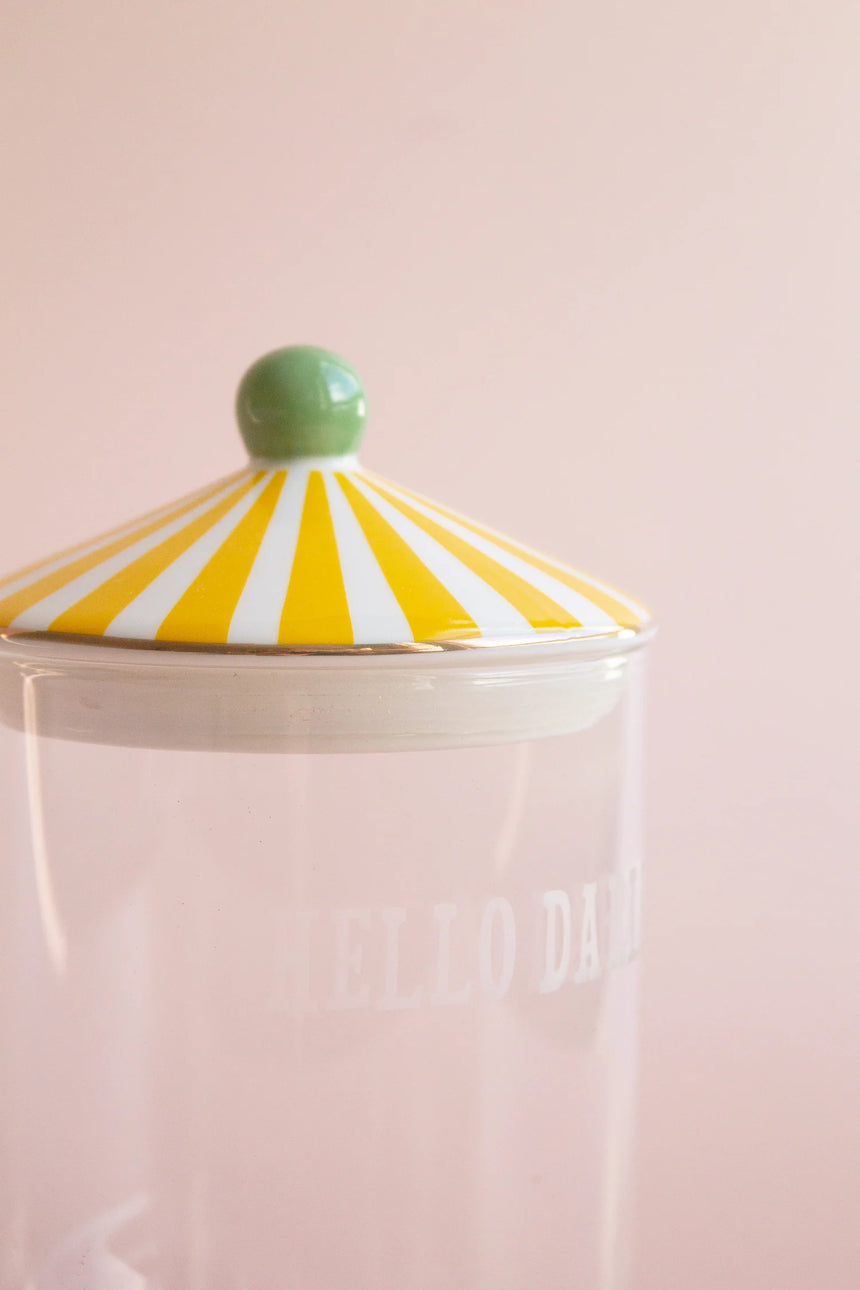 Yvonne Ellen Medium Glass Storage Jar, Hello Darling
