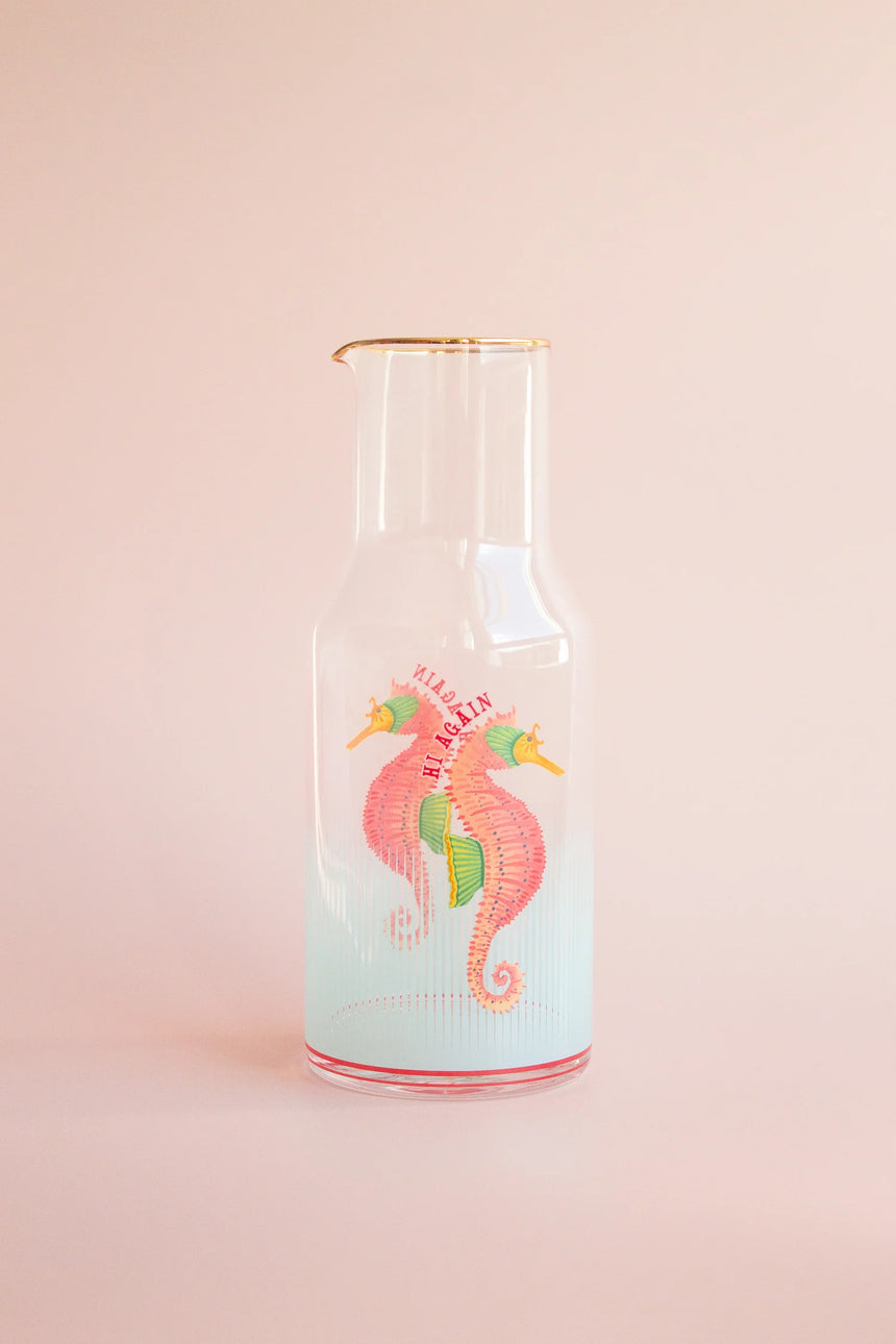 Yvonne Ellen Seahorse Glass Carafe