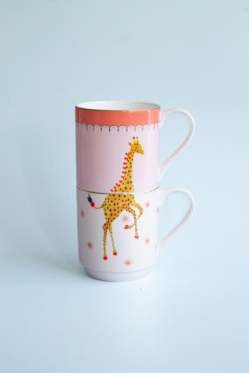 Yvonne Ellen Giraffe Stacking Mugs Set