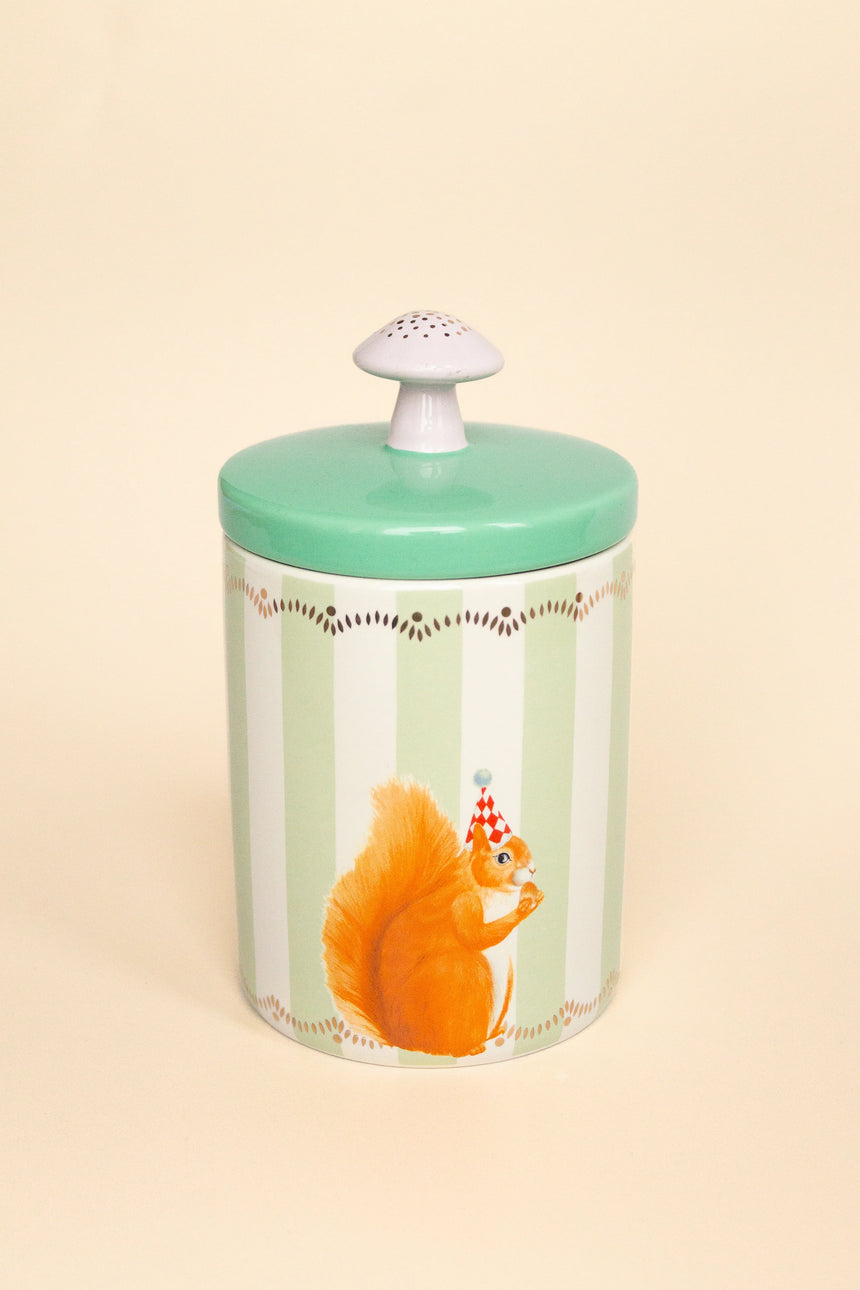 Yvonne Ellen Round Storage Jar, Squirrel