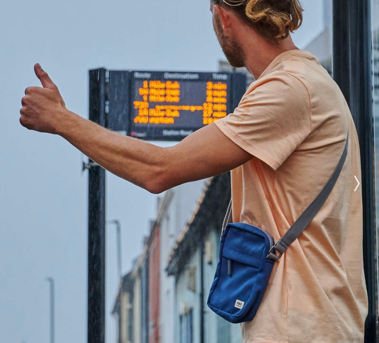 Roka London Bond Crossbody Bag, Deep blue  (Sustainable Canvas)