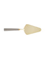 Gold cake server on a white background
