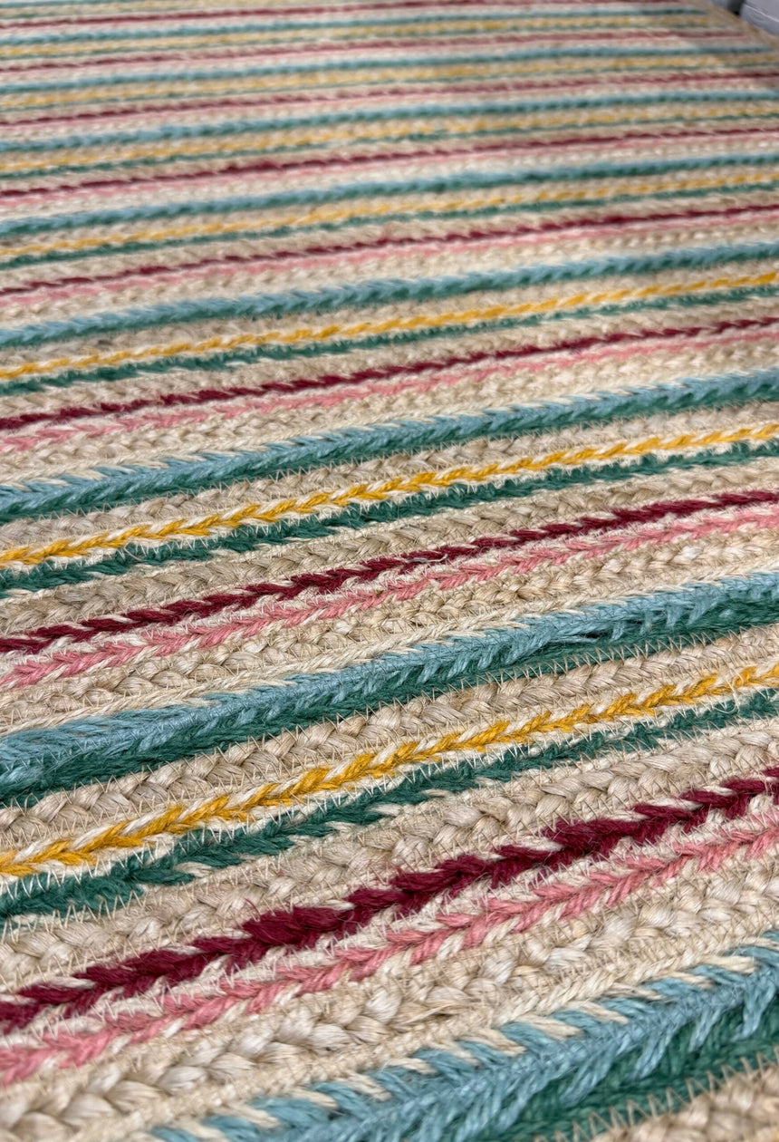 The Braided Rug Company Ikat Rectangle Jute Rug
