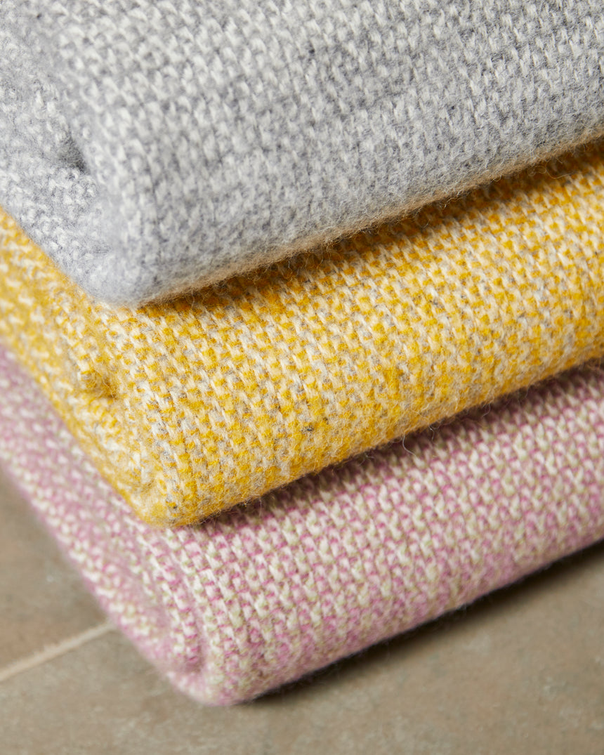 Tweedmill Illusion Pure New Wool Throw, Raspberry