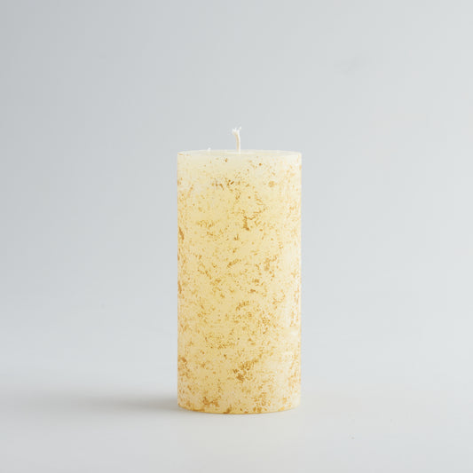 St Eval Gold Marbled Scented Pillar Candle, Inspiritus