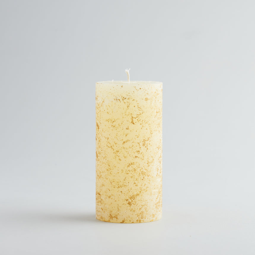 St Eval Gold Marbled Scented Pillar Candle, Inspiritus