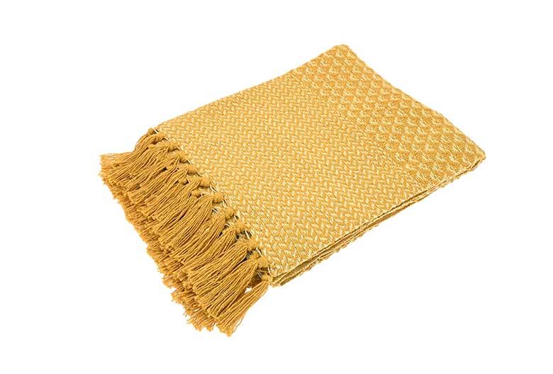 Walton & Co Carnival Recycled Cotton Throw, Yellow