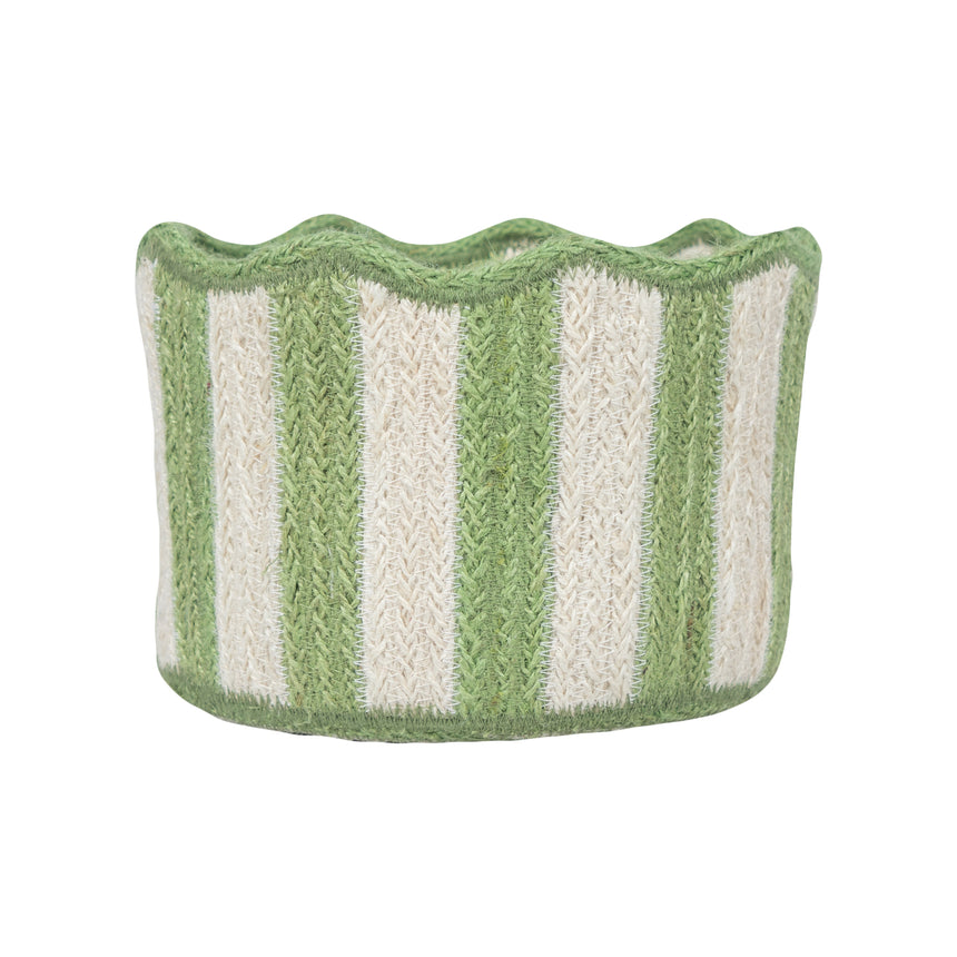 The Braided Rug Company Tulip Basket, Jade