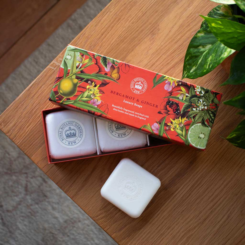 The English Soap Company Kew Gardens, Bergamot & Ginger Triple Soap Gift Box