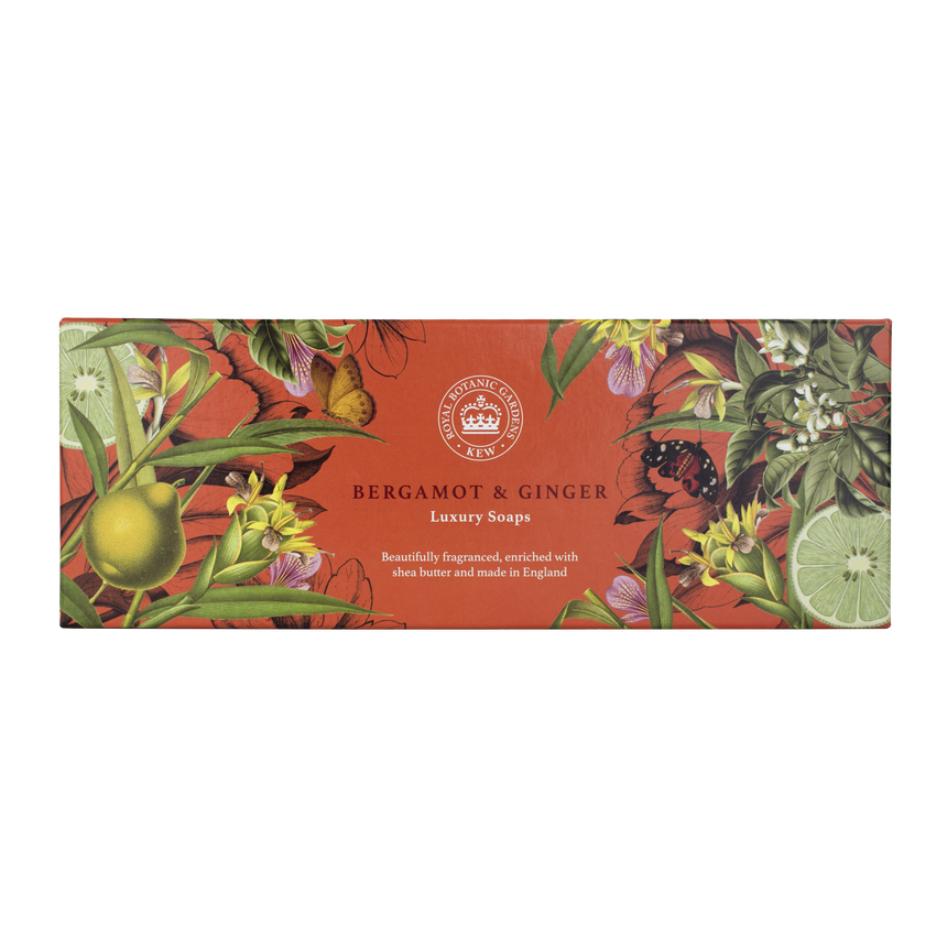 The English Soap Company Kew Gardens, Bergamot & Ginger Triple Soap Gift Box