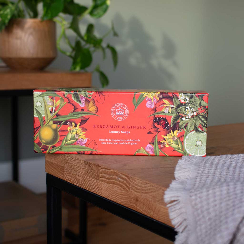 The English Soap Company Kew Gardens, Bergamot & Ginger Triple Soap Gift Box