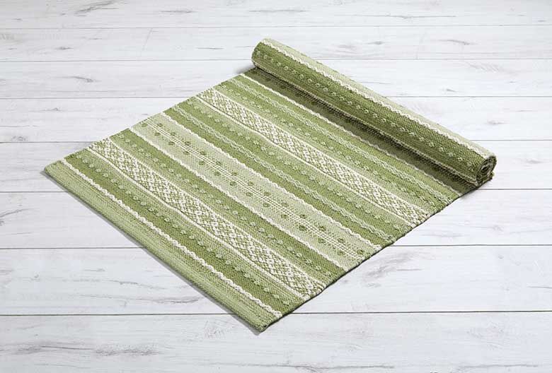 Walton & Co Keswick Cotton Rug, Olive