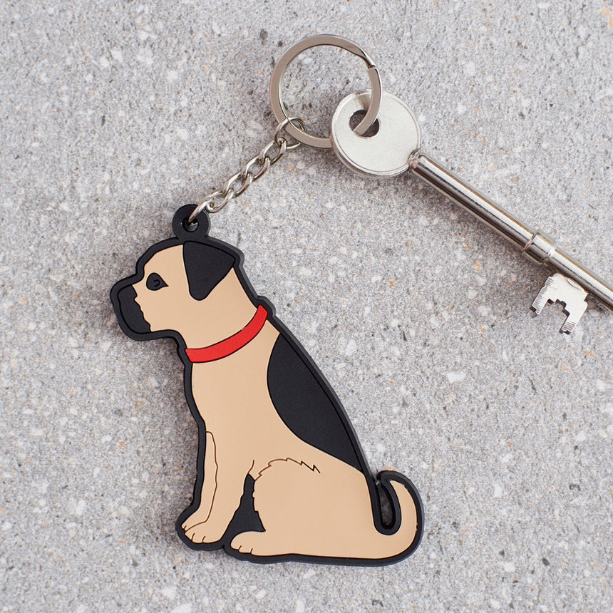 Sweet William Border Terrier Keyring