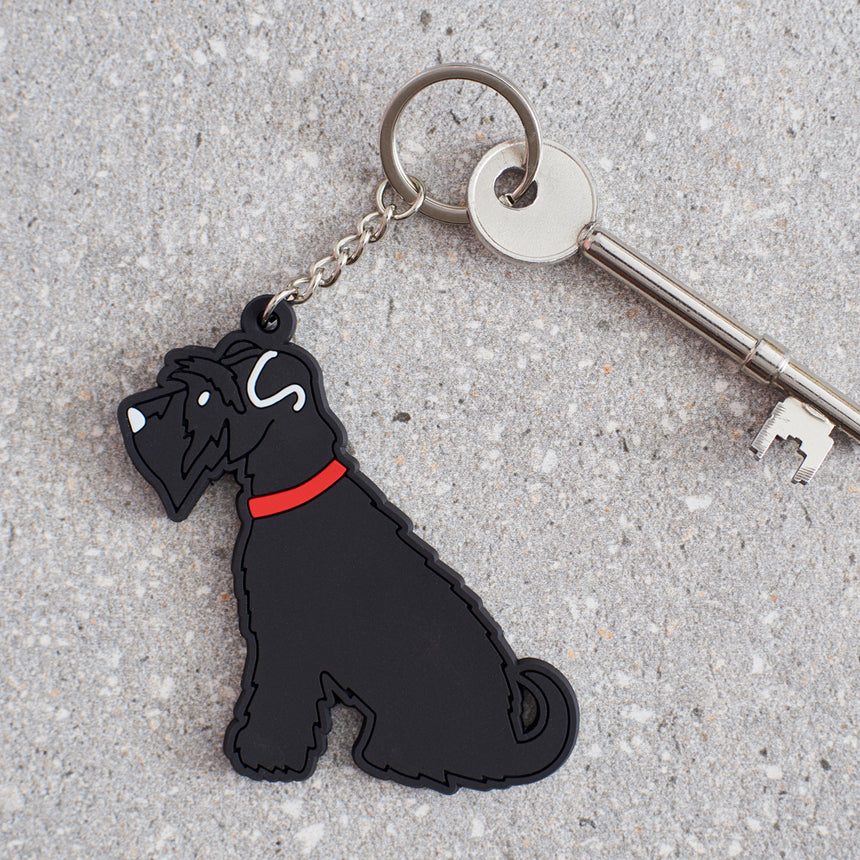 Sweet William Black Schnauzer Keyring