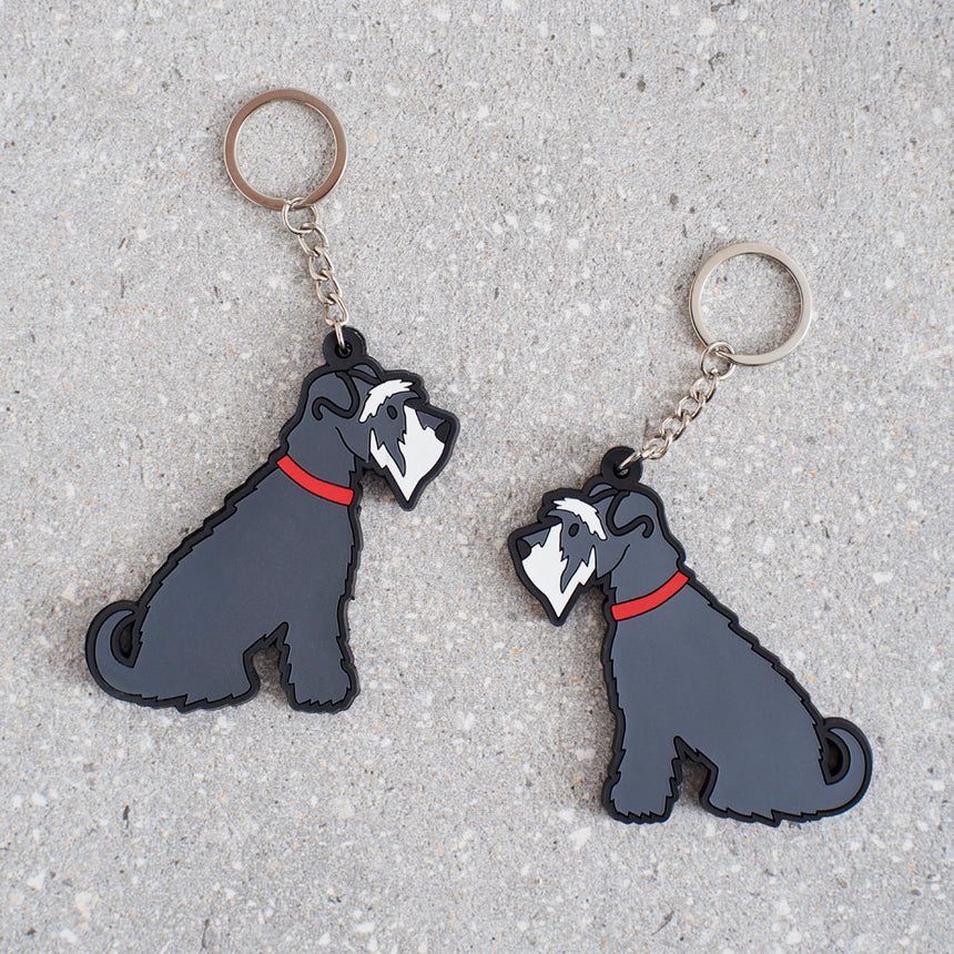 Sweet William Grey Schnauzer Keyring