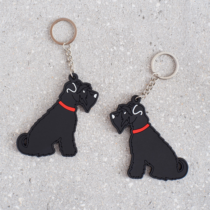 Sweet William Black Schnauzer Keyring