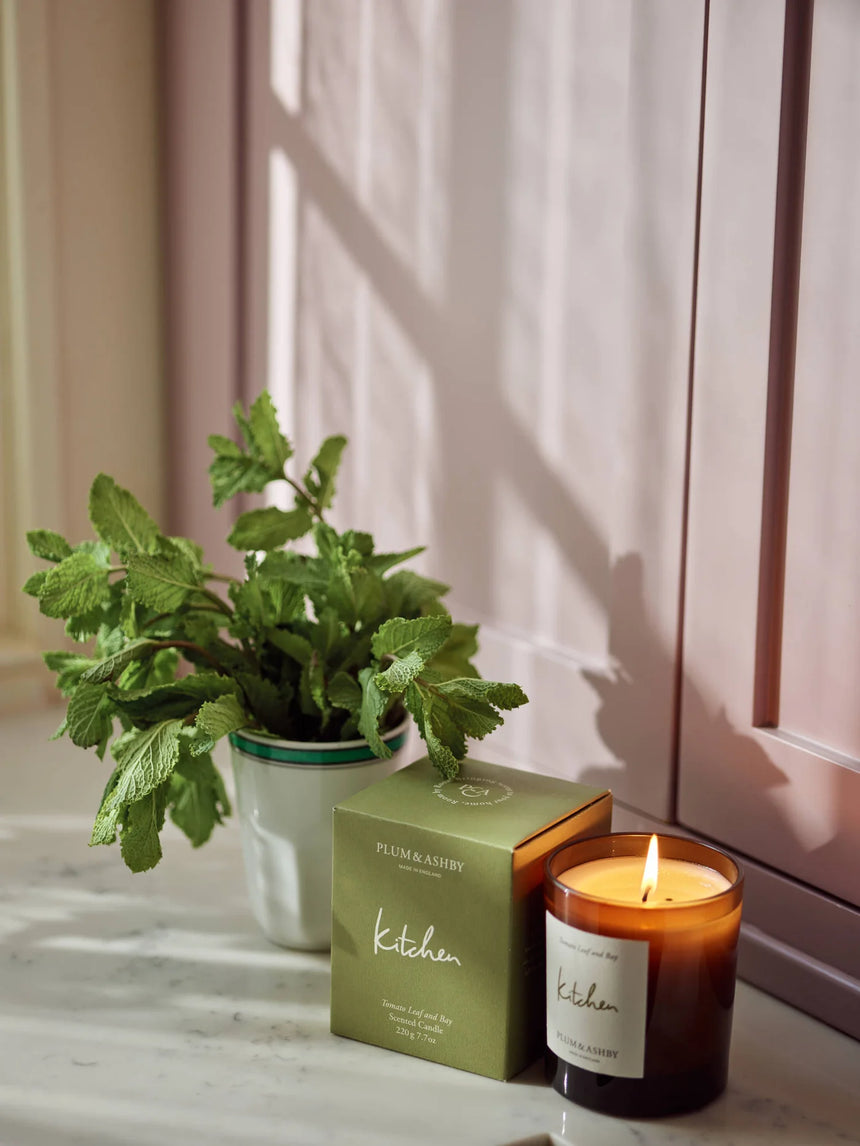 Plum & Ashby Scented Kitchen, Tomato Leaf & Bay Scented Votive