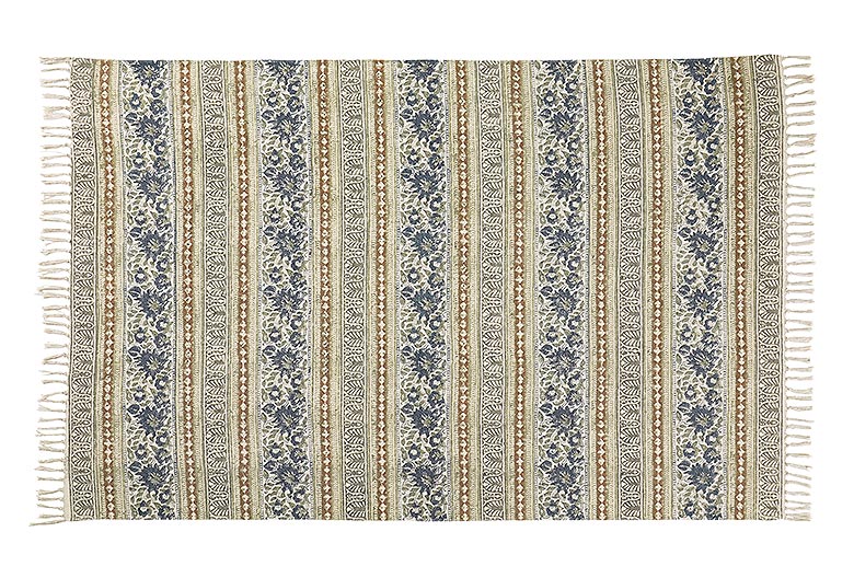 Walton & Co Hand Printed Cotton Rug