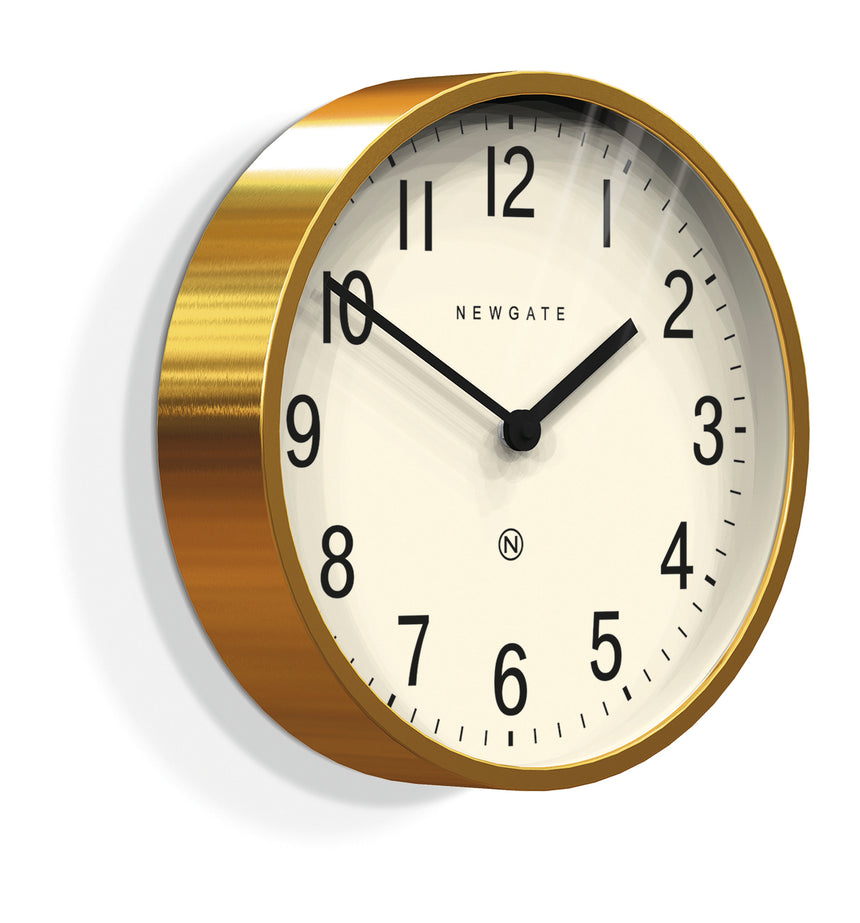 Newgate Master Edwards Wall Clock, Radial Brass